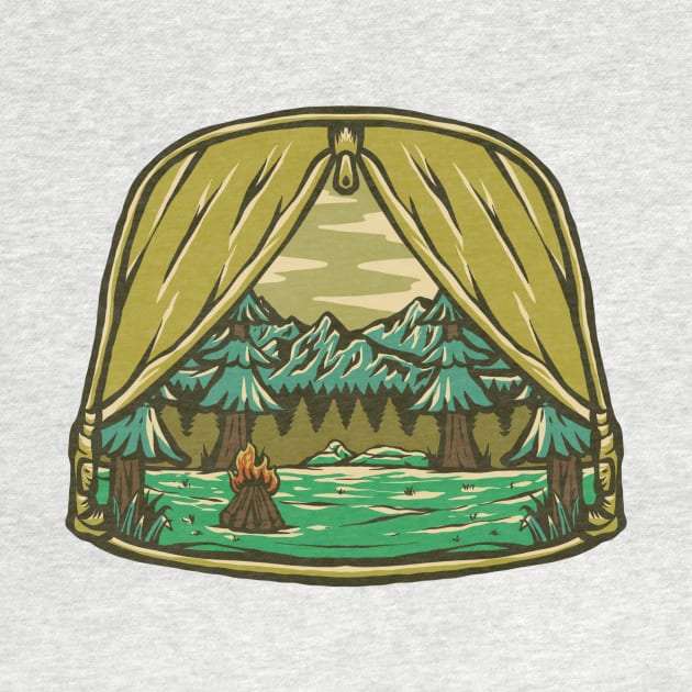 Tent Outdoor Badge Illustration by 78soeef